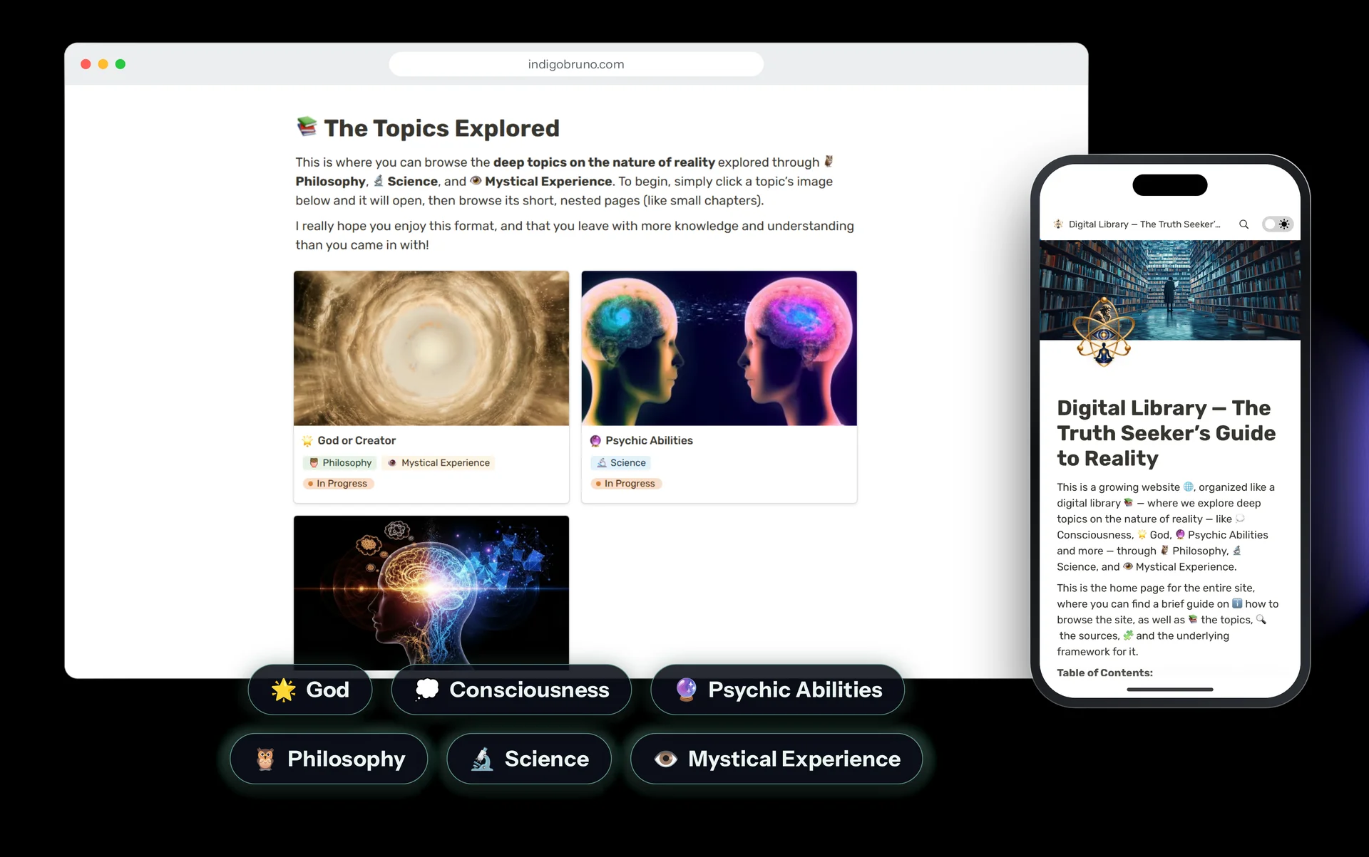 The Truth-Seeker's Guide to Reality on laptop and phone